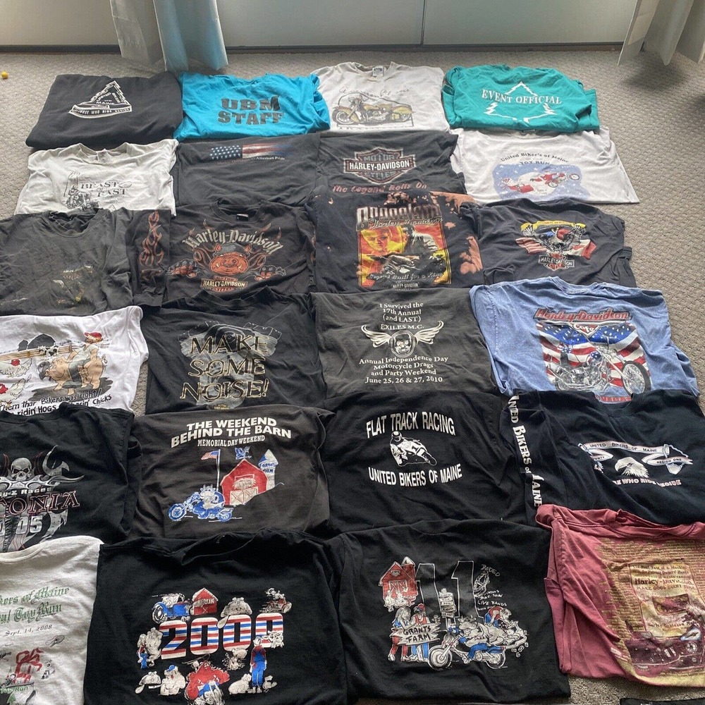 Vintage Harley Davidson Shirt lot Single Stitch Bundle